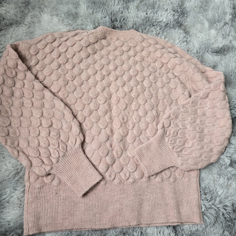 Elan Pink Textured Women's Sweater M - Picture 8 of 8